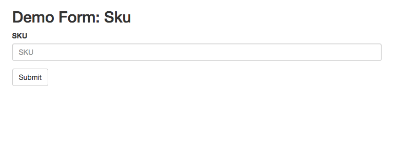 Demo Form with Sku: Simple Version