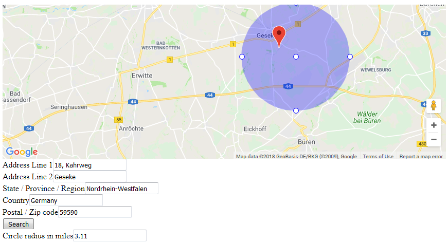 Shape on Map